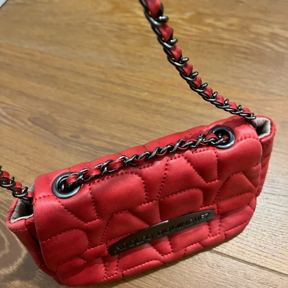 Adolfo Dominguez red leather purse - Picture 2 of 3